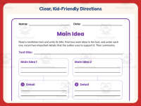Main Idea Octopus Graphic Organizer – 5th Grade Grammar Practice preview 4