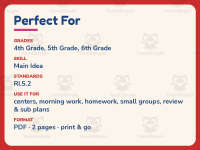 Main Idea Octopus Graphic Organizer – 5th Grade Grammar Practice preview 6
