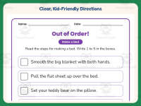 Making A Bed Sequencing Worksheet – 1st Grade Summarizing Practice preview 4