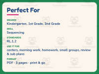 Making A Bed Sequencing Worksheet – 1st Grade Summarizing Practice preview 6