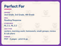 Making Connections with the Text Graphic Worksheet – 3rd Grade preview 6