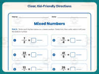 Making Mixed Numbers Worksheet – 4th Grade Fractions Practice preview 4