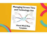 Managing Screen Time and Technology Use - Visual Mind Map (+Template) preview