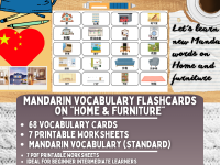 Mandarin Chinese Picture Vocabulary Flashcards - Home - Standard preview