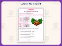 Maryland Word Search Worksheet – 3rd Grade States Practice preview 3