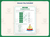 Match and List Compound Words Worksheet – 1st Grade Grammar Practice preview 3
