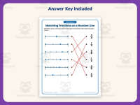 Matching Fractions on a Number Line Worksheet – 3rd Grade Number Lines preview 3
