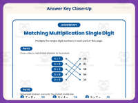 Matching Multiplication Single Digit Worksheet – 3rd Grade Practice preview 7