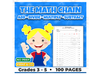 Math Chains Worksheets | Addition, Subtraction, Multiplication and Div preview