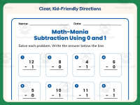 Math Mania Subtraction Daily Test Practice – 1st Grade + Answer Key preview 4