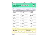 Math Multiplication Mad Minutes Activity! preview