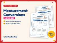 Measurement Conversions Worksheet – 5th Grade Capacity & Volume preview