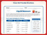 Measurement Conversions Worksheet – 5th Grade Capacity & Volume preview 4