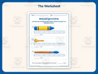 Measurement in Inches Worksheet – 2nd Grade Math Practice + Answer Key preview 2
