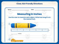 Measurement in Inches Worksheet – 2nd Grade Math Practice + Answer Key preview 4