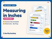 Measuring in Inches Worksheet – 2nd Grade Estimation & Measurement preview