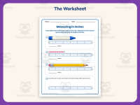 Measuring Length in Inches Worksheet – 3rd Grade Measurement Practice preview 2