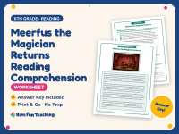 Meerfus the Magician Returns Reading Worksheet – 6th Grade Practice preview
