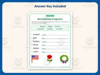 Memorial Day Anagrams Worksheet – 2nd Grade Grammar Practice preview 3
