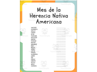 Mes de la Herencia de los Nativos Americanos: Sopa de Letras y Palabra preview