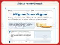 Metric Measurement Scenarios Worksheet – 5th Grade Weight Practice preview 4