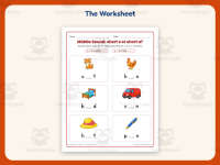 Middle Sounds E or A Worksheet – Kindergarten Vowels Practice preview 2