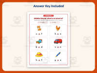 Middle Sounds E or A Worksheet – Kindergarten Vowels Practice preview 3