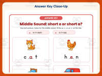 Middle Sounds E or A Worksheet – Kindergarten Vowels Practice preview 7