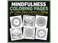 Mindfulness Coloring Pages for Calm Down Corners & Testing | Grades 3– preview