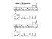 Missing Numbers 1–20 Worksheets | Preschool Math Activities preview 2