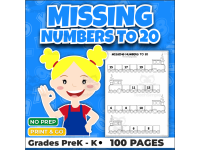 Missing Numbers 1–20 Worksheets | Preschool Math Activities preview