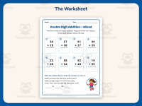Mixed Double Digit Addition Worksheet – 2nd Grade Math Practice preview 2