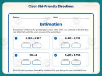Mixed Operations Estimation Worksheet – 4th Grade Rounding Practice preview 4