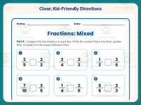 Mixed Review Fractions Worksheet – 4th Grade Math Practice preview 4