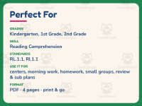 Moles Reading Comprehension Worksheet – 1st Grade Practice preview 6