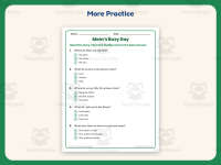 Mom’s Busy Day Reading Comprehension Worksheet – 1st Grade Practice preview 7