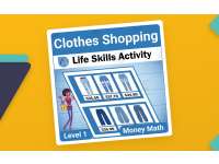 Money Math Life Skills Worksheet: Clothes Shopping Level 1 preview