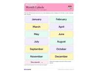 Months of the Year – Printable Labels Set preview