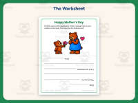 Mother’s Day Bear Family Card – 1st Grade Holiday Practice preview 2