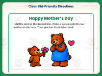 Mother’s Day Bear Family Card – 1st Grade Holiday Practice preview 4
