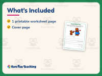 Mother’s Day Bear Family Card – 1st Grade Holiday Practice preview 5