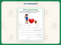 Mother’s Day Boy With Heart Card – 1st Grade Holiday Practice preview 2