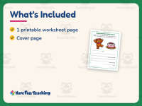 Mother’s Day Dancing Bear Card – 1st Grade Holiday Practice preview 5
