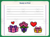 Mother’s Day Flowers and Gifts Writing Paper – 1st Grade Practice preview 7