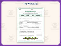 Multiple Meanings Words Worksheet – 3rd Grade Homophones Practice preview 2