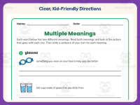 Multiple Meanings Writing Sentences Worksheet – 3rd Grade Homonyms preview 4