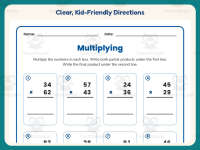 Multiplication 2 Digit Worksheet – 4th Grade Math Practice preview 4