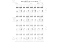 Multiplication and Division Timed Tests | Grades 3–4 preview 2