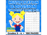 Multiplication and Division Timed Tests | Grades 3–4 preview