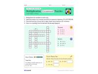 Multiplication Crosswords – Themed Vocabulary Sets preview